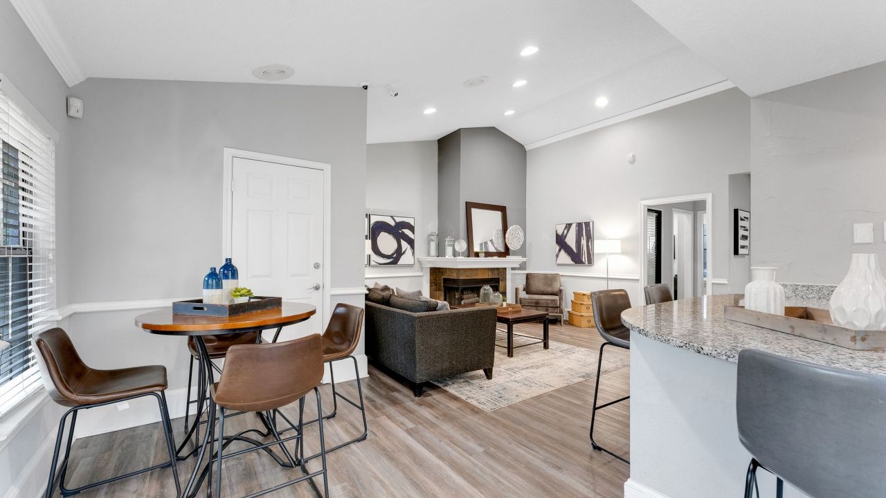 Crossings on marsh apartment dining room with modern furnishings